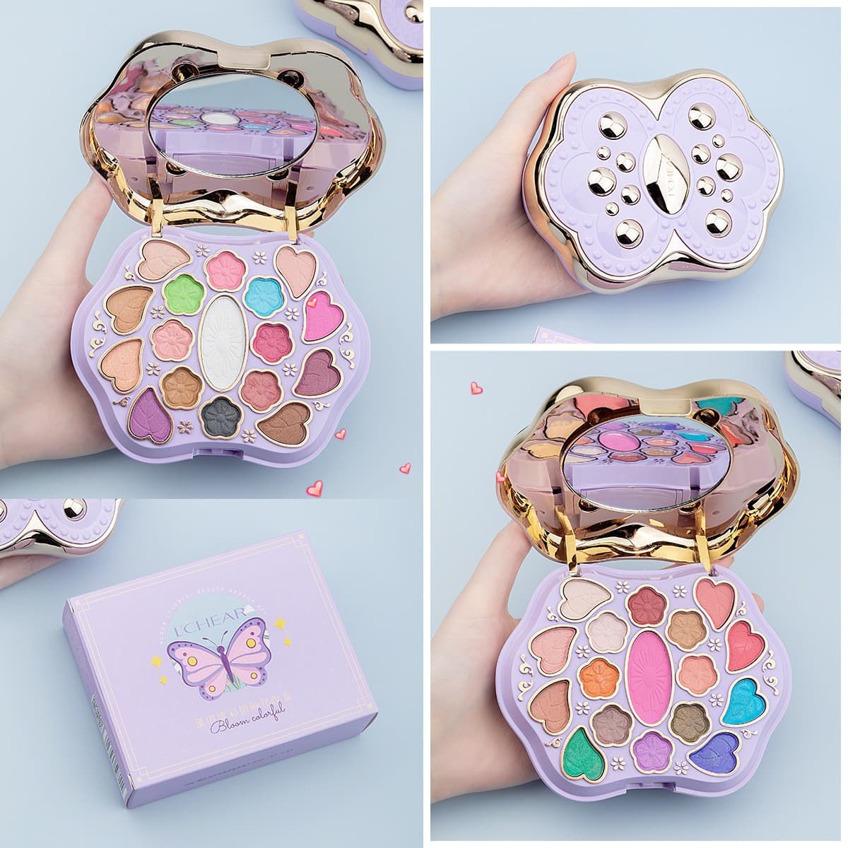 Leiqi Makeup Tool Case Multi-Color Eyeshadow Palette Children's Day Stage Makeup Wholesale