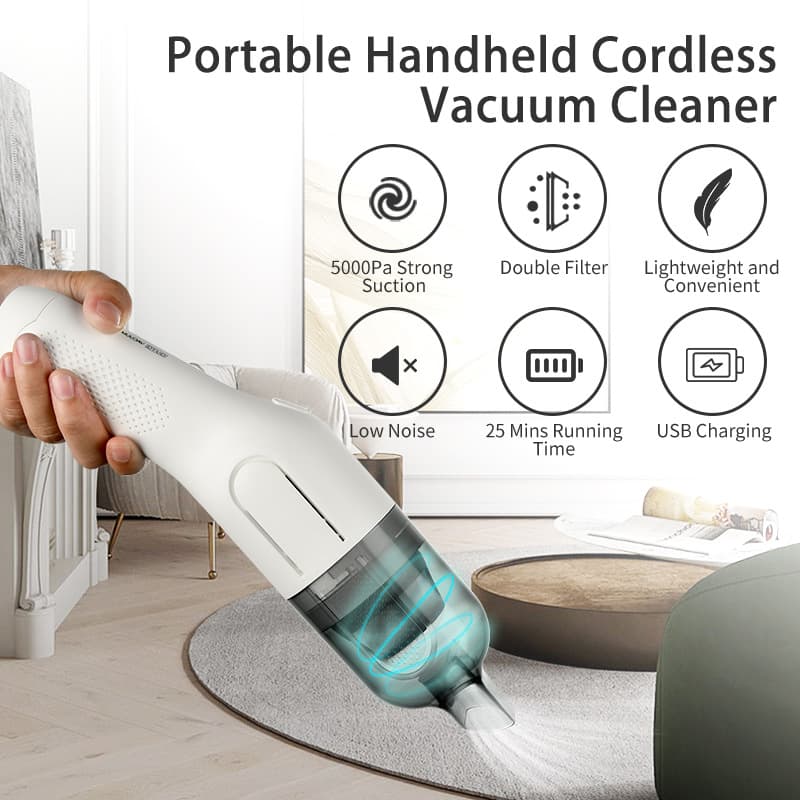 Factory processing customized household vacuum cleaner handheld portable wireless USB car desktop available electric battery version