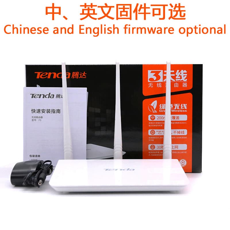 Tenda English version English Tenda F3 wireless WIFI small apartment home full network router Router