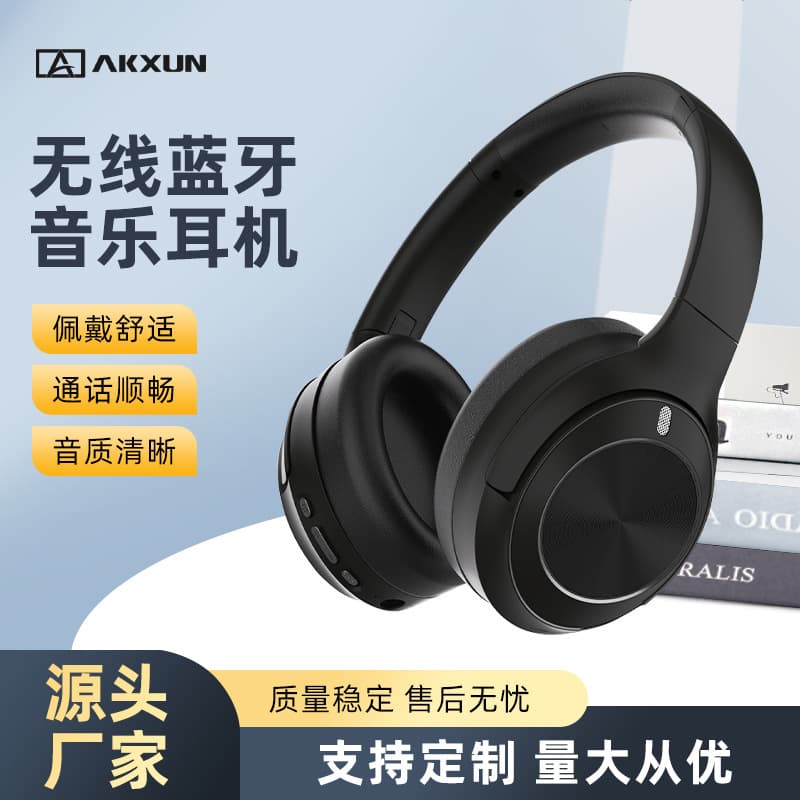 New Bluetooth Wireless Headphones ANC Noise Cancelling Over-Ear Sports Headphones Music Bluetooth Headphones Factory Customizable
