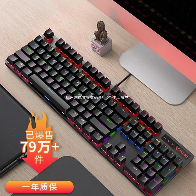 V500PRO Mechanical Keyboard, Black/Green/Tea/Red Switches, for Laptop, Desktop, Gaming, Office, Wired