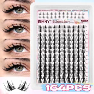 【Amazon Hot Sale】New Little Wild Rabbit + Cat Whisker Lower Lashes Comic Lashes Beginner 164 Clusters Eyelashes
