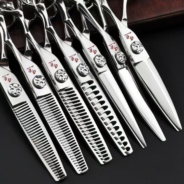Professional Hairdressing Scissors Set for Stylists - Straight Scissors, Thinning Scissors, Curved Scissors, Fishbone Scissors, Willow Leaf Scissors