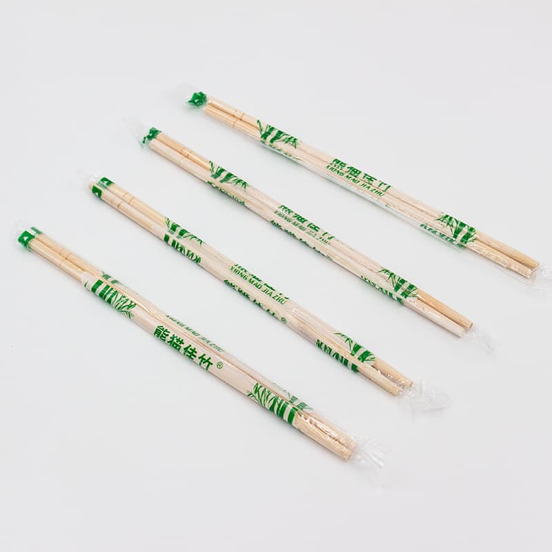 Disposable chopsticks, convenient round connected twin chopsticks, hygienic paired bamboo chopsticks for restaurant takeout, manufacturer wholesale.