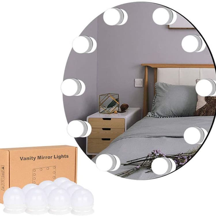 Mirror Front Light Manufacturer Direct Sales 10-Light Model Mirror Front Light Wholesale Mirror Front Light Modern Simple Makeup Mirror Table Lamp Decoration