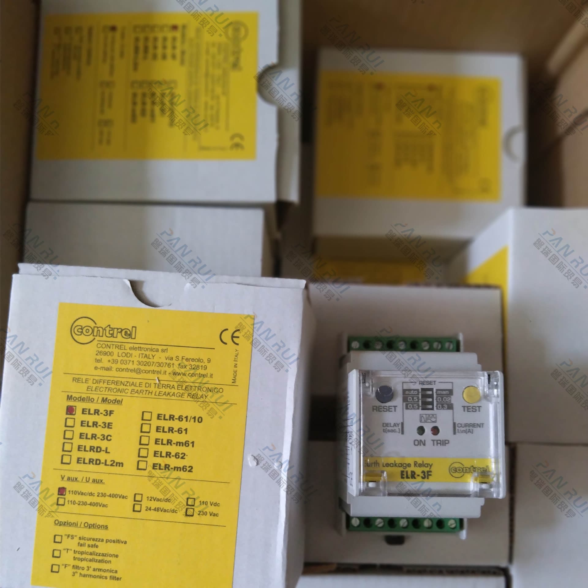 ELR-3F Contrel Residual Current Relay 110Vac/dc Residual Current Protector
