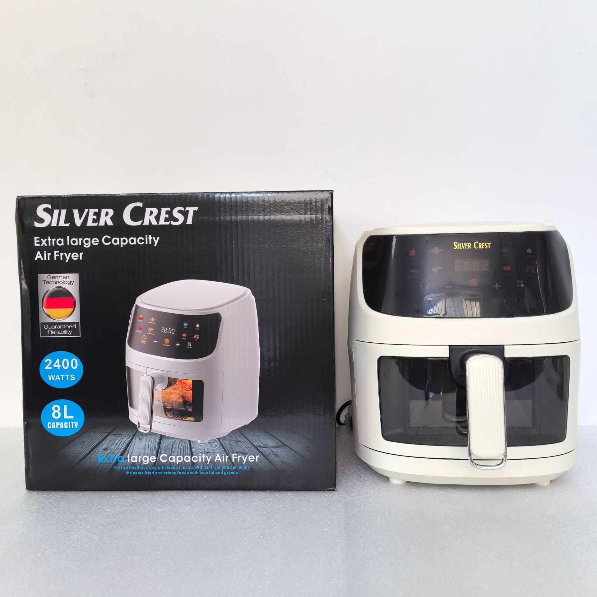 8L Transparent Air Fryer Multifunctional Smart Touch Screen Oven Large Capacity Air Fryer Electric Fryer French Fry Machine