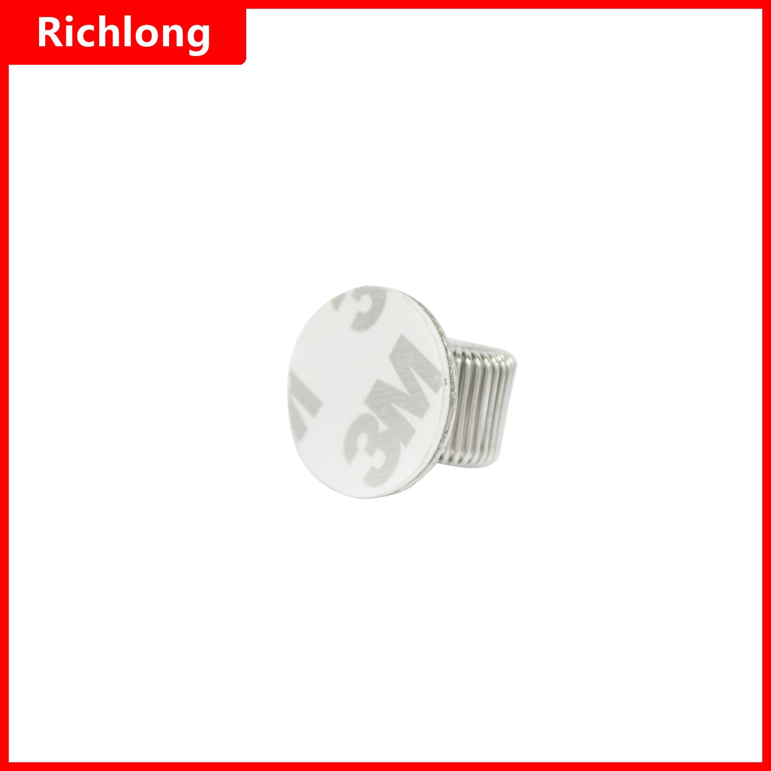 Single hole adhesive pen clip metal spring pen plug hand account fixed accessories 3M glue self-adhesive spot silver