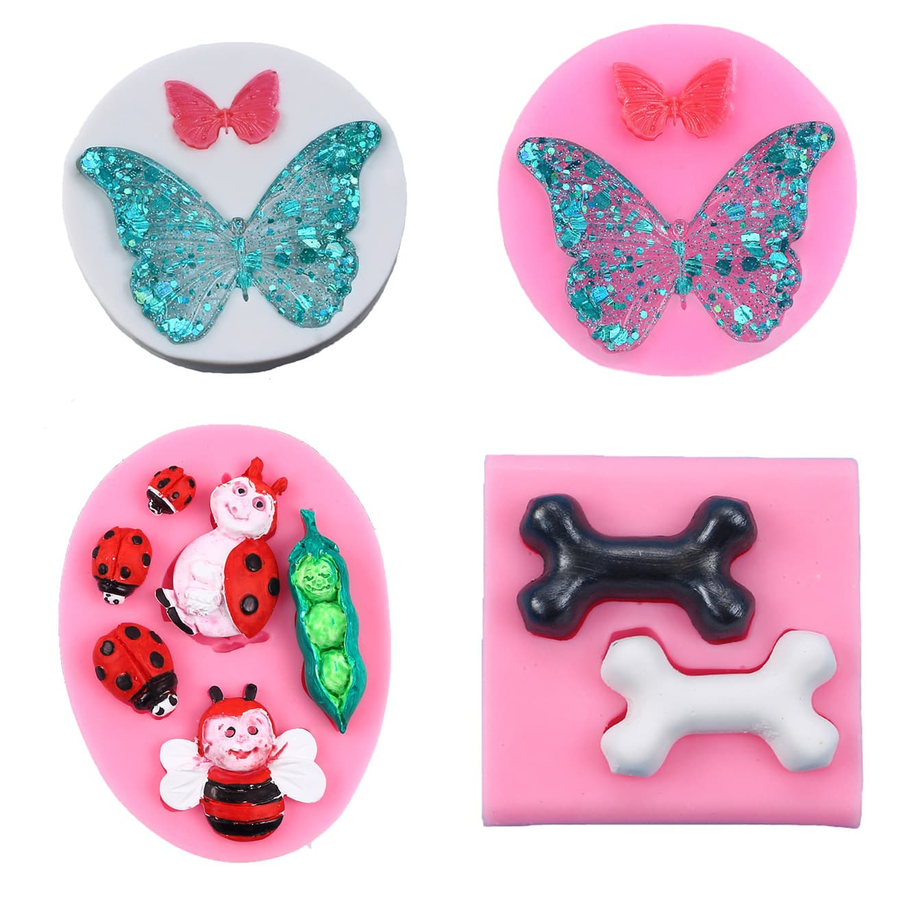 DIY Crystal Epoxy Pendant Earring Silicone Mold Carousel Cute Cat Unicorn Pendant