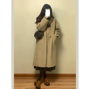 Wool Coat for Women, 2025 Autumn/Winter New, Petite-Friendly Long Woolen Coat, Designer Hepburn Style, Winter Thickened