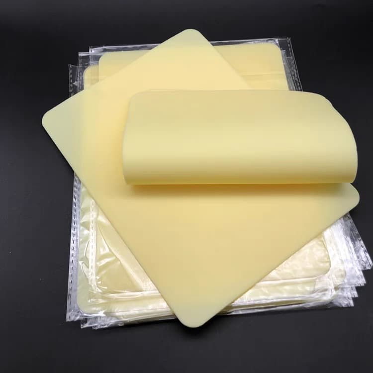 20*15cm Tattoo Practice Leather Blank, 3mm Thickened Small Yellow Leather Silicone Practice Simulation Fake Leather