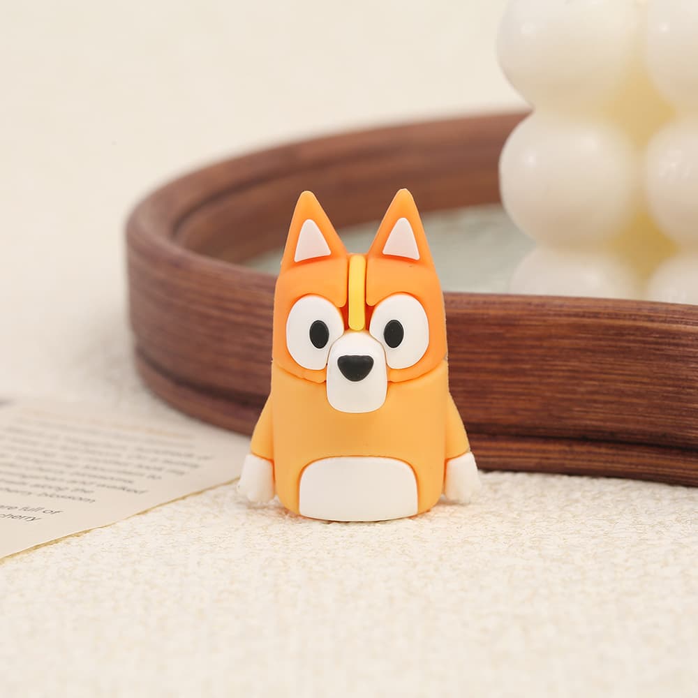 Cartoon Bluey Pencil Sharpener PVC Soft Rubber Portable Sharpener Stationery Student Manual Pencil Sharpener