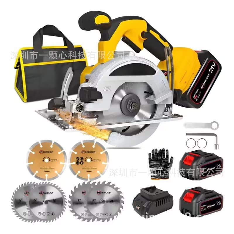 Circular Saw Makita Style Brushless Lithium-Ion Handheld Saw Woodworking Charging Cutting Machine Household Single-Hand Saw