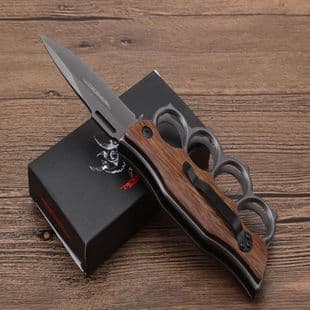 Knuckle Duster Finger Ring, All Steel, Multifunctional, High Hardness, Folding Knife, Outdoor Fruit Knife, Camping Knife, Folding