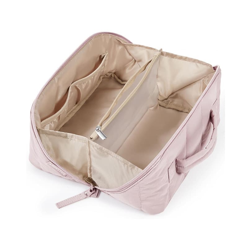 New Women's Travel Cosmetic Bag Portable Waterproof Makeup Pouch Fluffy Filled Cosmetic Storage Bag Open Top