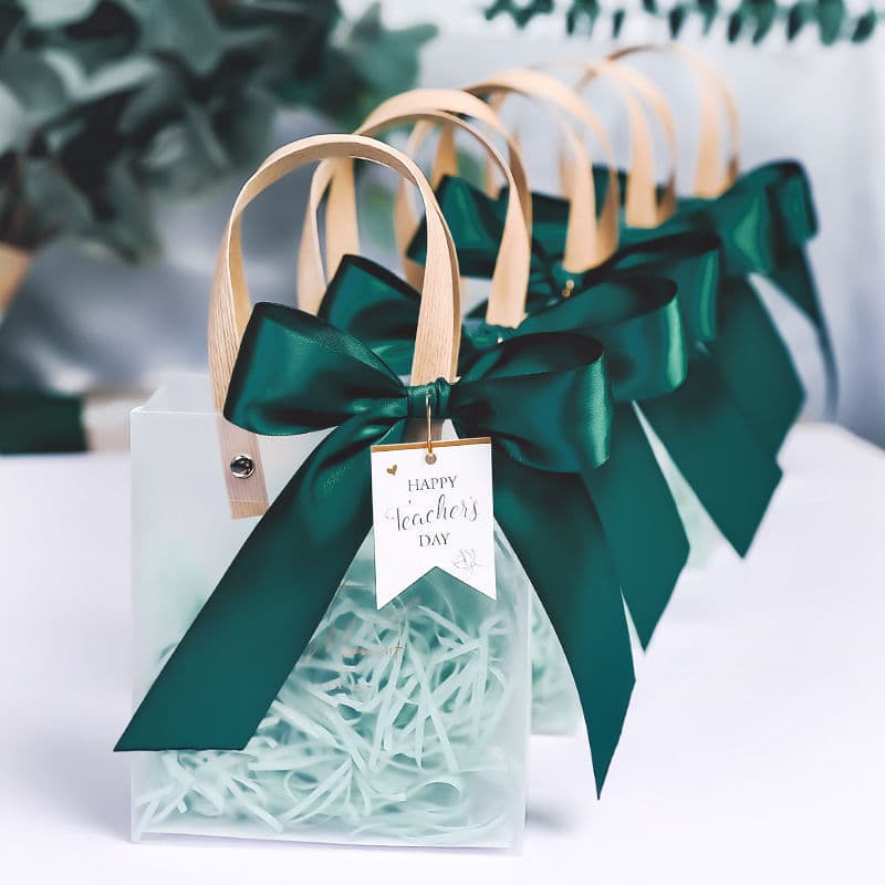 Wholesale ins style souvenir hand bag bow ribbon gift bag birthday wedding gift packaging bag