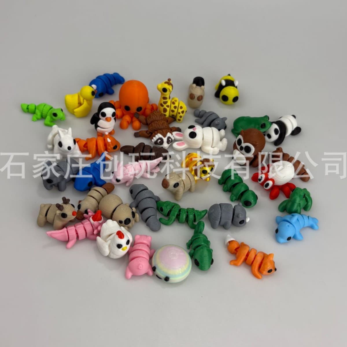 3D Printed Colorful Animal Toys Cross-Border Bestseller Simulation Animal Model Micro Landscape Decoration Factory Wholesale