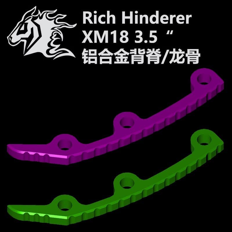 Rich Hinderer XM18 Aluminum Backspacer Modification DIY Knife Parts XM18 Accessories