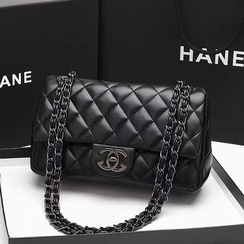 Genuine Leather Quilted Chain Bag for Women 2026 New Style High-End Chanel-Style Shoulder Crossbody Bag Fashionable Underarm Bag