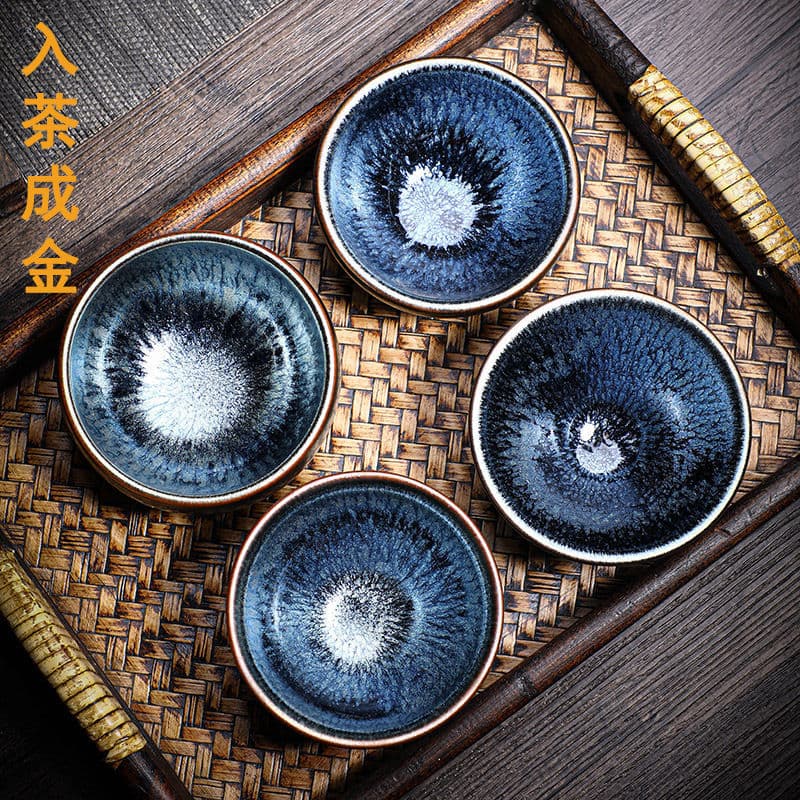 Jian Zhan Tea Cup Owner's Cup Large Chinese Style Personal Exclusive Tea Zhan, Jian Kiln Master Grade Kiln-Transformed Ceramic Tea Set Distribution