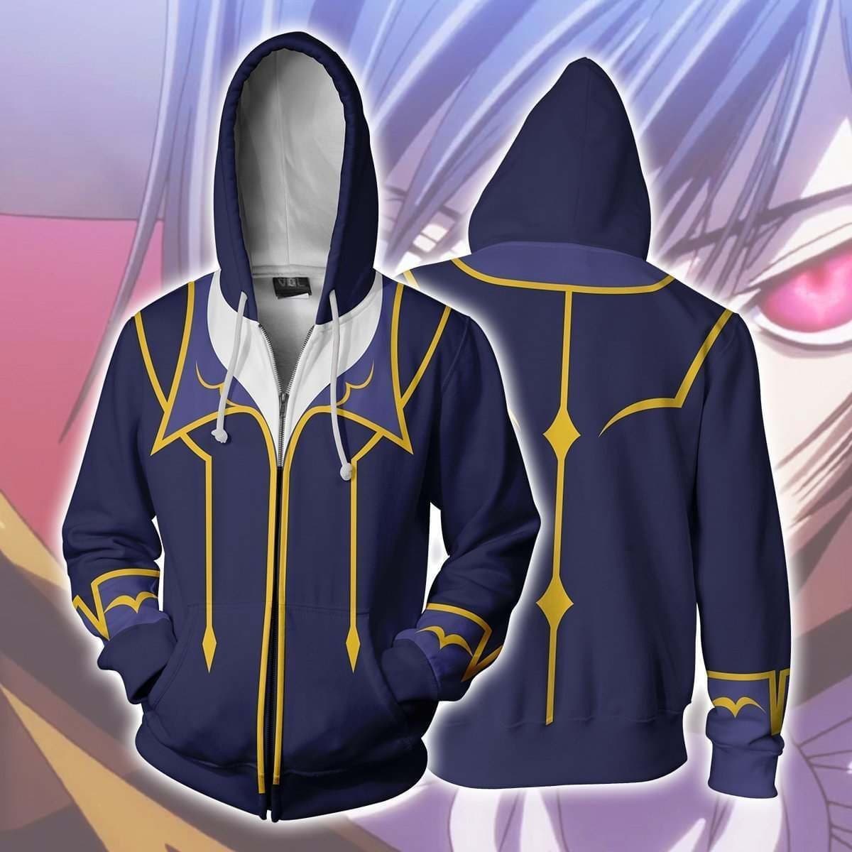 Anime Code Geass Lelouch of the Rebellion 3D Print Cosplay Collection Zip Hoodie