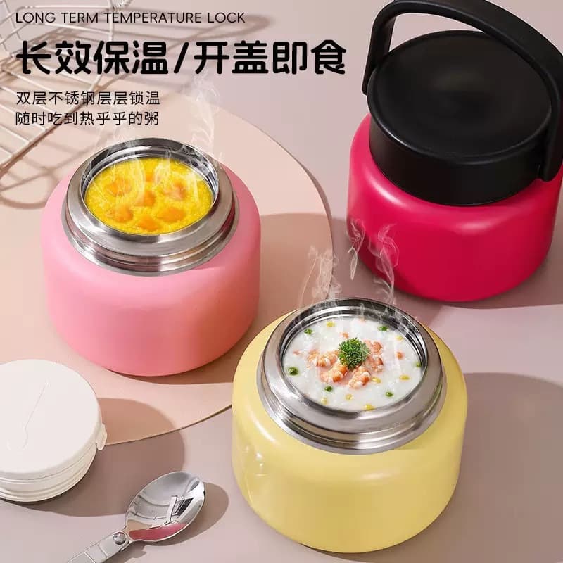316 Stainless Steel Thermal Insulated Jar, Outdoor Portable Thermos for Silver Ear Mushroom Porridge, Office Worker's Heat Preservation Container