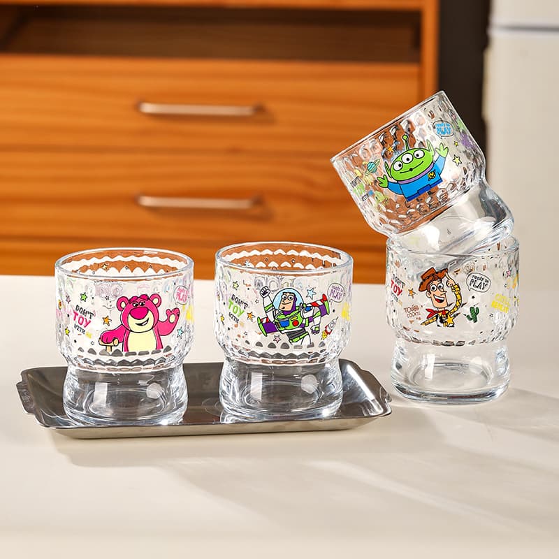 Toy Story Glass Cup Set Cartoon Cups Cute Home Water Cup Juice Cup Beverage Cup Cold Drink Cup