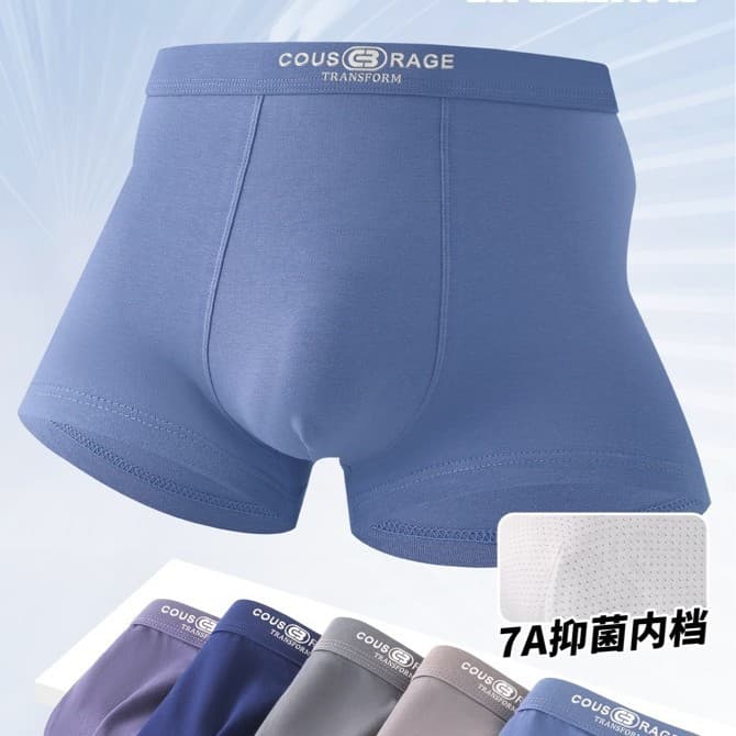 Men's Boxer Briefs Lyocell Cotton Breathable Antibacterial Crotch Shorts 2025 Summer
