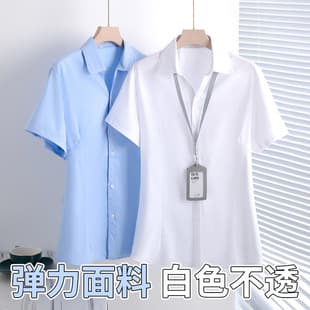 Plus Size Shirt for Women 200 lbs Stretch Bamboo Fiber New Summer Interview Work V-Neck Blouse Office Wear Z8