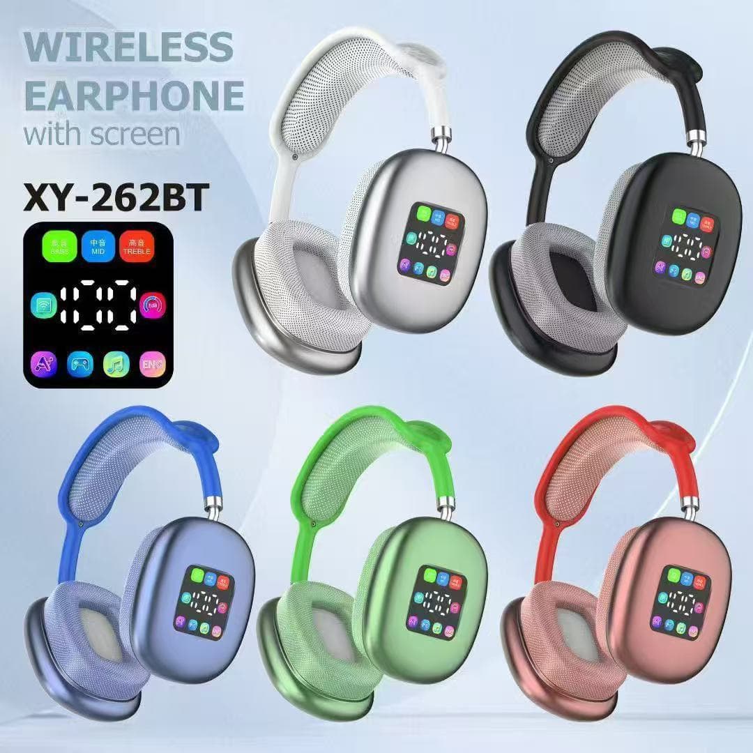Cross-border 2025 new model Bluetooth headphone, over-ear P9MAX wireless digital color screen, ultra-long standby, foreign trade wholesale.