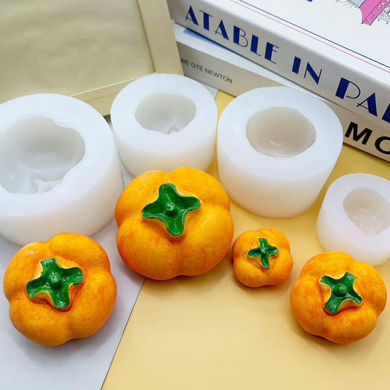 Large and Small Persimmon Squeeze Toy Silicone Mold DIY Chocolate Ice Cream Lantern Festival Jelly Mold Epoxy Resin Gypsum Mold