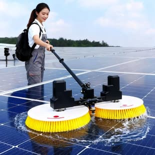 Factory Wholesale Solar Panel Electric Cleaning Tool Robot Multifunctional Solar Panel Brush Head Cleaning Brush