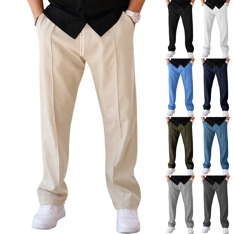 2024 New Cross-Border Men's Pants Spring Summer Loose Straight Sports Casual Pants American Oversize Long Pants