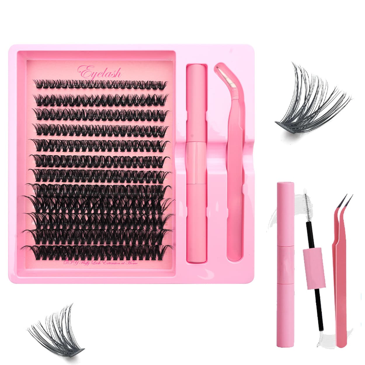 Cross-border False Eyelash Extension Set Amazon Segment Lashes European and American Thick False Eyelash Set