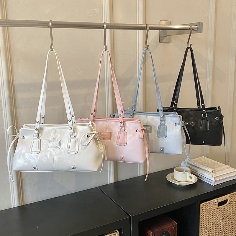 Simple Tote Bag Women Large Capacity Handbag Shoulder Bag 2026 New Casual Korean Style Crossbody Bag Daily Baguette Bag