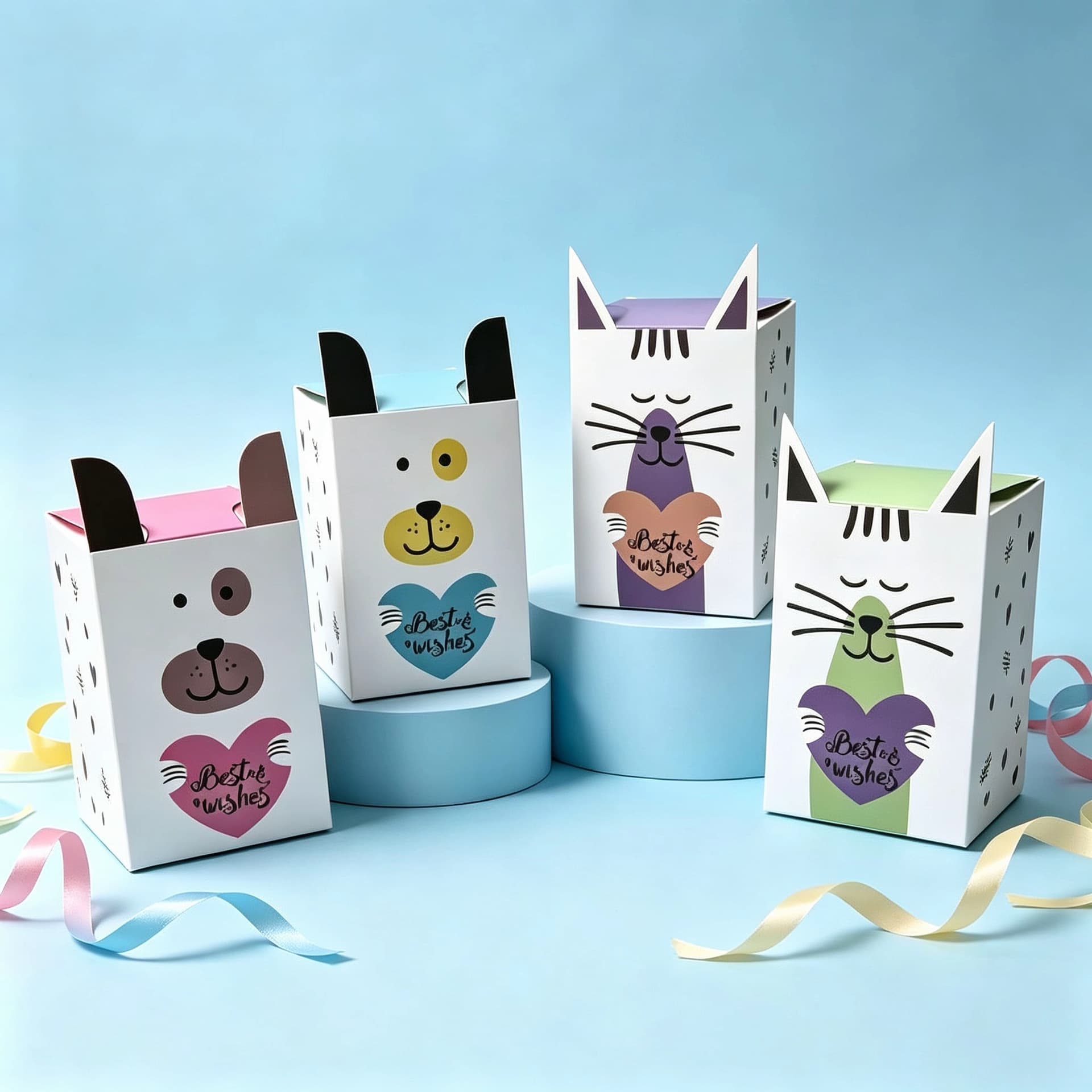 Creative Cartoon Pet Shape Candy Box Birthday Party Favor Packaging Cross-Border Wholesale Wedding Candy Paper Box