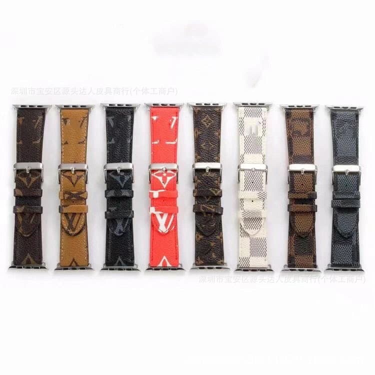 Compatible with Apple Watch Band, trendy brand buckle logo, European and American Apple Watch strap, luxury designer letter classic