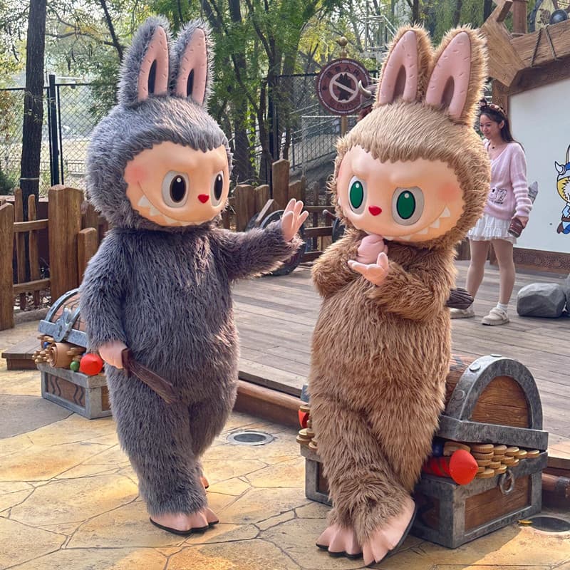 LABUBU zimomo cartoon doll costume Bubble Mart elf LABUBU inflatable doll doll cos suit