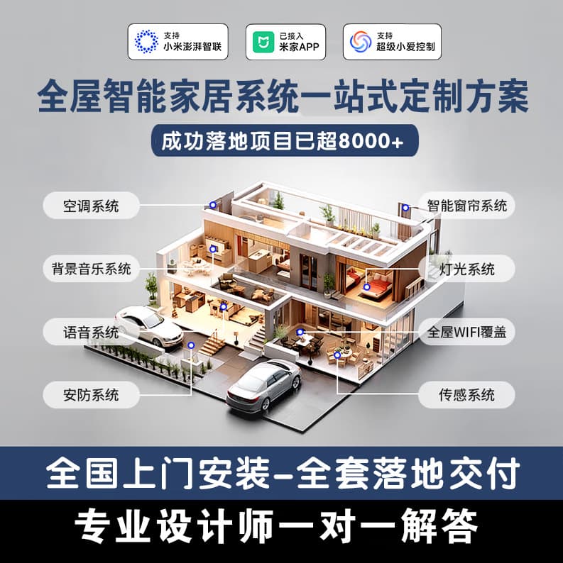 Integrated with Mi Home Smart Home System Switch Lighting Design Solution with Xiao Ai Voice Control