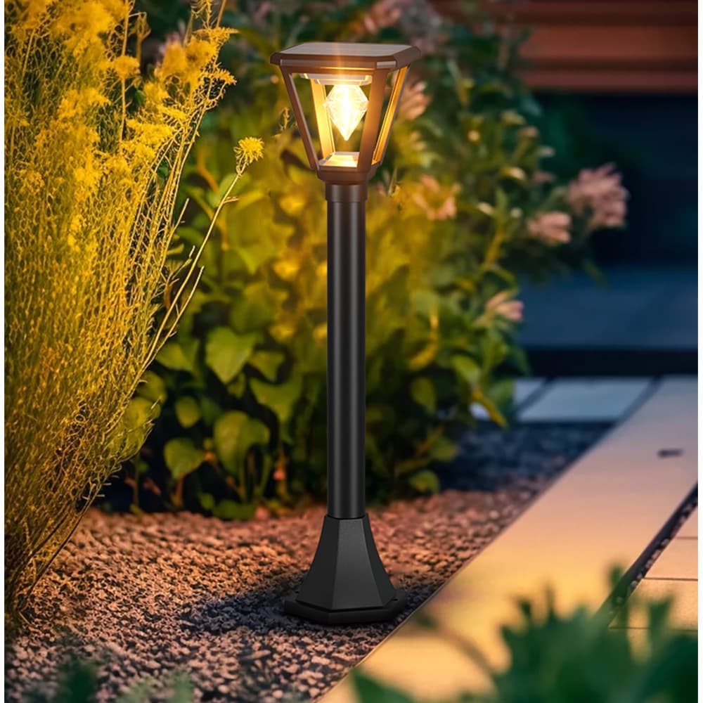 New Cross-Border Solar Column Light, Outdoor Waterproof Garden Decoration Lawn Light, Wall Light, Landscape Light, Ground Insert Light