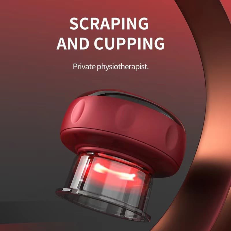 Cross-border Smart Vacuum Cupping with Electric Breathing Heat Gua Sha, Meridian Unblocking Suction Massager