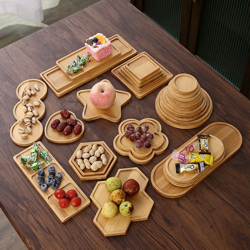 Succulent Plant Pot Saucer, Small Flower Pot Tray, Bamboo Tray, Bamboo Mat, Flower Pot Base, Waterproof Wooden Box, Tray