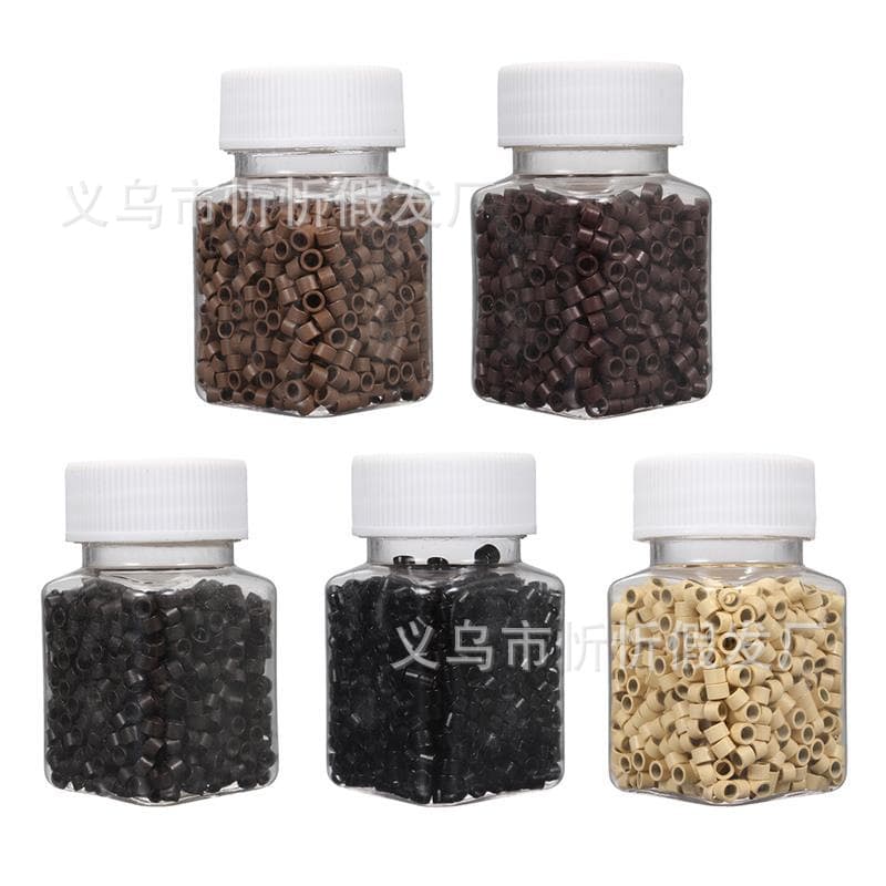 Silicone Hair Extension Ring Aluminum Clip Hair Extension Tool Natural Looking Hair for Any Skin And Face Type XX-5030