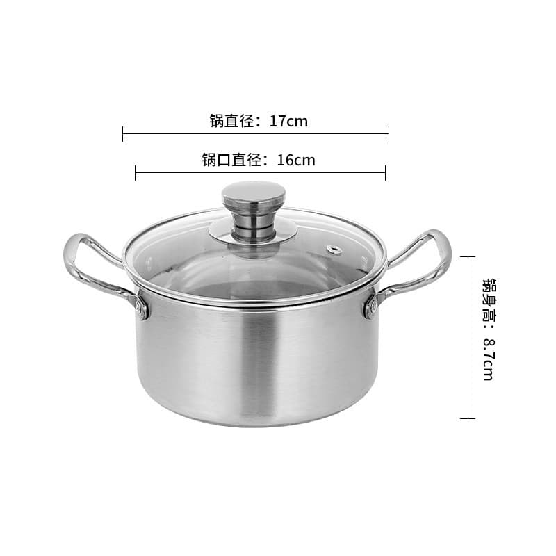 304 Stainless Steel Hammered Single-Layer Soup Pot, Commercial Hot Pot Cooker, Induction Cooker Compatible, Food-Grade, Household Use