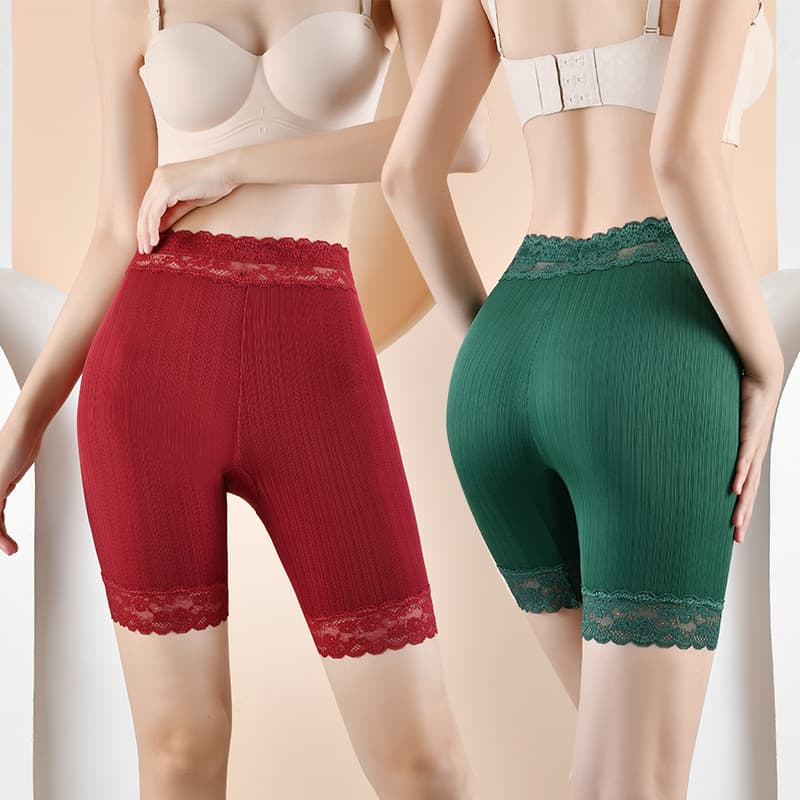 Yumei 9208 High-Waist Solid Color Base Safety Shorts for Women, Thin and Comfortable, Tummy Control, Hip Lifting, Anti-Exposure, Cotton Crotch