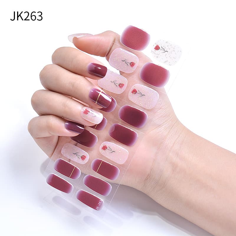 Pure Desire Ice-through Uv Nail Patches Semi-cured Gel Nail Stickers Half-baked Phototherapy Art Patches