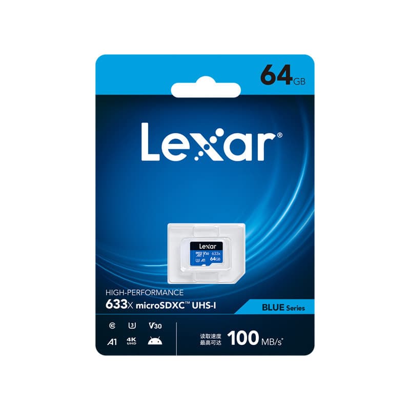 TF633X 64G High-Speed MicroSD Card for Surveillance Recorders, Action Cameras, Drones