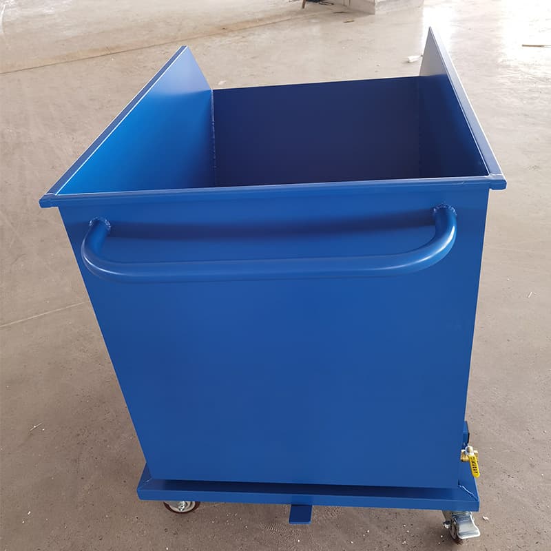 Industrial Heavy-Duty Iron Chips Cart, Waste Cart for Heavy Factory Use, Thickened Dumping Trolley