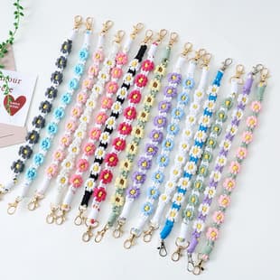 Cross-Border Nordic Style Handwoven Daisy Flower Stanley Cup with Cup Strap, Cup Cover, and Silicone Ring