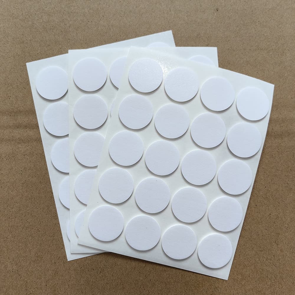 Candle wick foam double-sided tape, factory wholesale, diameter 2cm thickness 1mm, 20 pieces per sheet, wick base sticker.